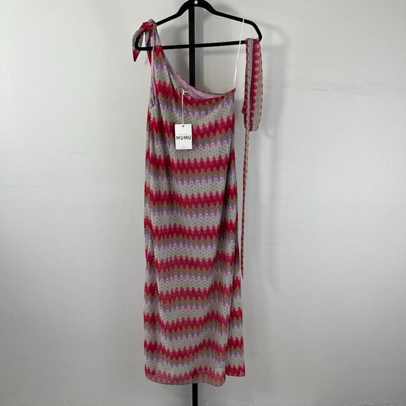 NWT Show Me Your MuMu Women's Riviera Zigzag Crochet Tropez Maxi Dress M & L - Picture 1 of 10